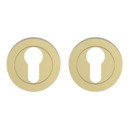 Cooke & Lewis Lormel Euro Escutcheon (Pair) Satin Brass 50mm