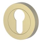 Cooke & Lewis Lormel Euro Escutcheon (Pair) Satin Brass 50mm