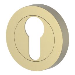Cooke & Lewis Lormel Euro Escutcheon (Pair) Satin Brass 50mm