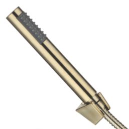 Highlife Bathrooms Rona Brushed Brass 118.9mm Deck Mounted Dual Control Manual Shower Mixer Tap