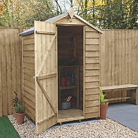 Forest  4' x 3' (Nominal) Apex Overlap Timber Shed with Assembly