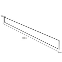 Wilsonart Matt Brown Wood Effect Laminate Upstand 3000mm x 100mm x 20mm