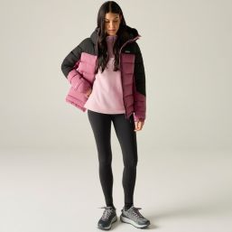 Regatta Aldthorn Womens Hooded Puffer Jacket (colour-block) Violet/Black - 0W3 Size 8