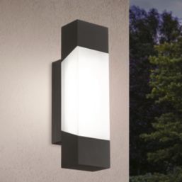 Eglo Gorzano Outdoor LED Wall Light Black 8W 550lm