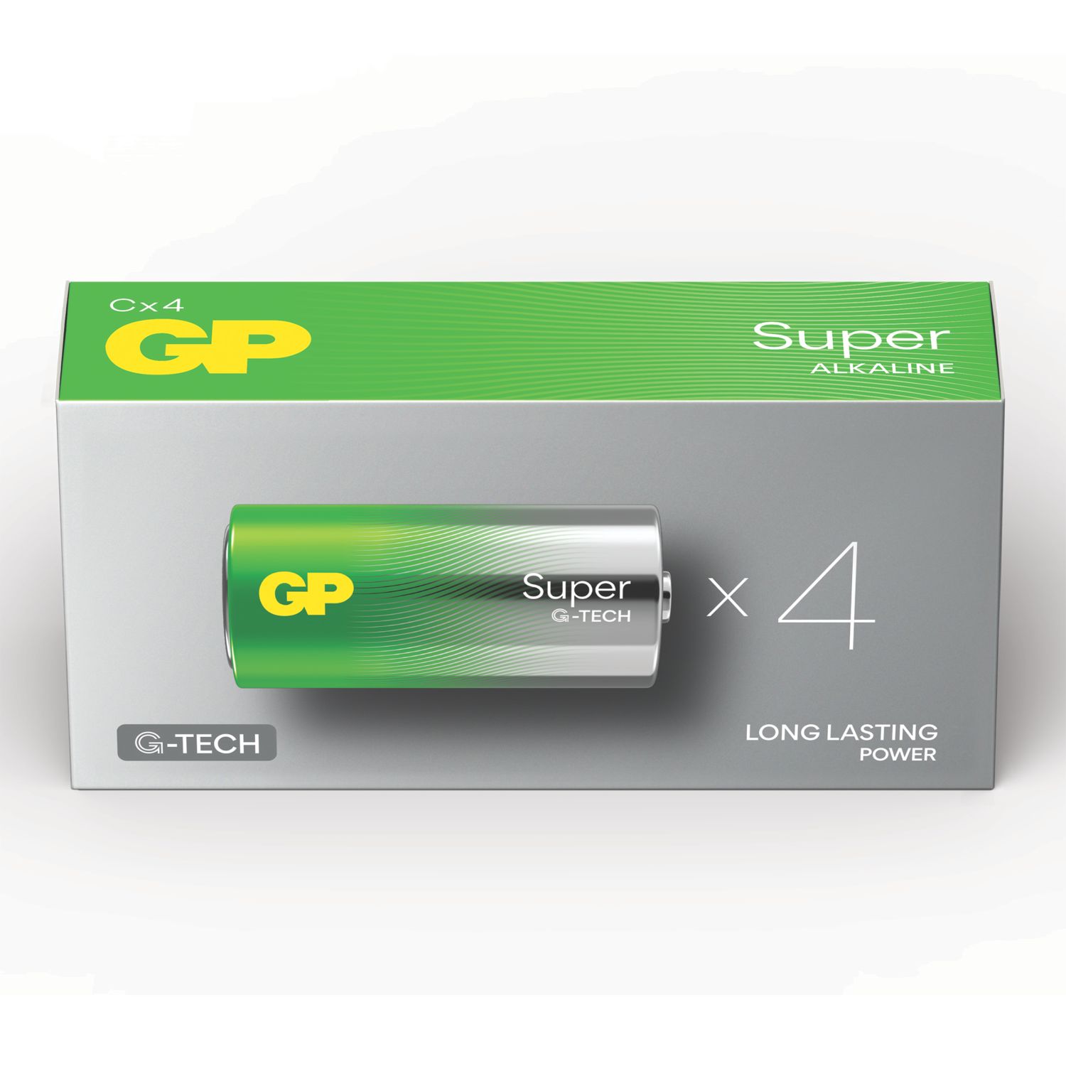 GP Batteries Super C 1.5V Alkaline Batteries 4 Pack (809RM)