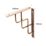 Essentials Step Shelf Brackets Brushed Brass 230mm x 180mm 4 Pack