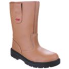 Centek FS334 Size 8  Tan  Steel Toe Cap Safety Rigger Wellies