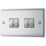British General Nexus Metal 20A 16AX 4-Gang 2-Way Light Switch  Polished Chrome