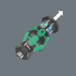 Wera Kraftform Kompakt Stubby Magazine 3 Interchangeable Screwdriver Set 6 Pcs