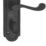 Essentials Turnberry LoB Bathroom Door Handles Pair Black