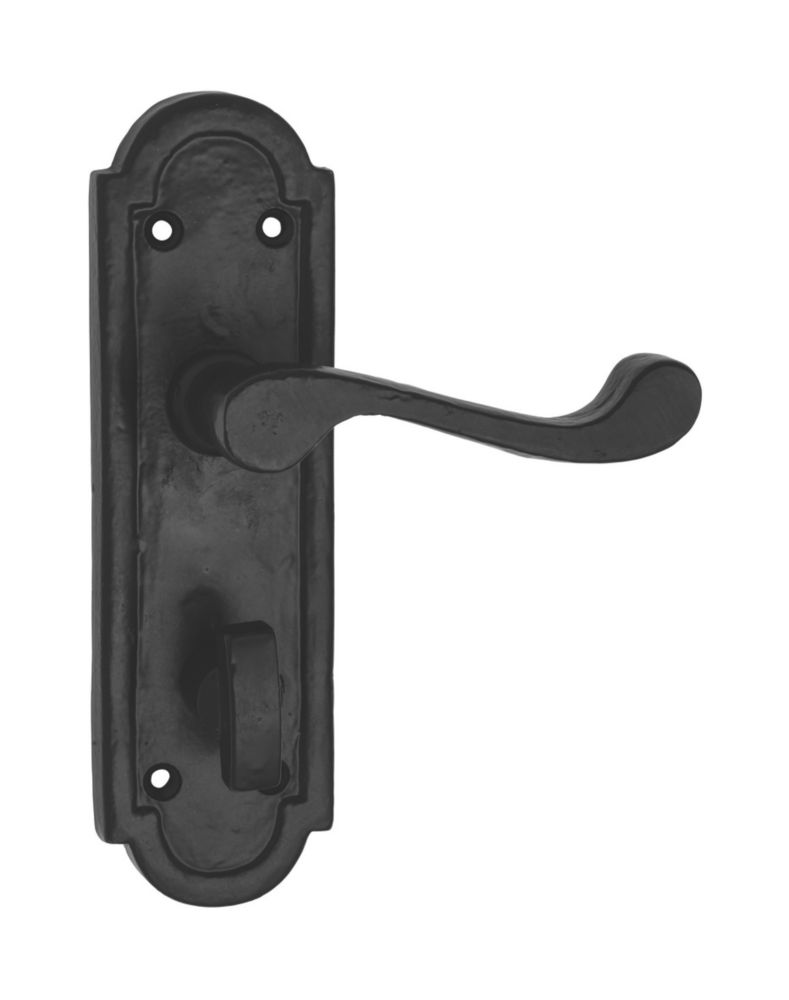 Turnberry LoB Bathroom Door Handles Pair Black