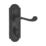 Essentials Turnberry LoB Bathroom Door Handles Pair Black