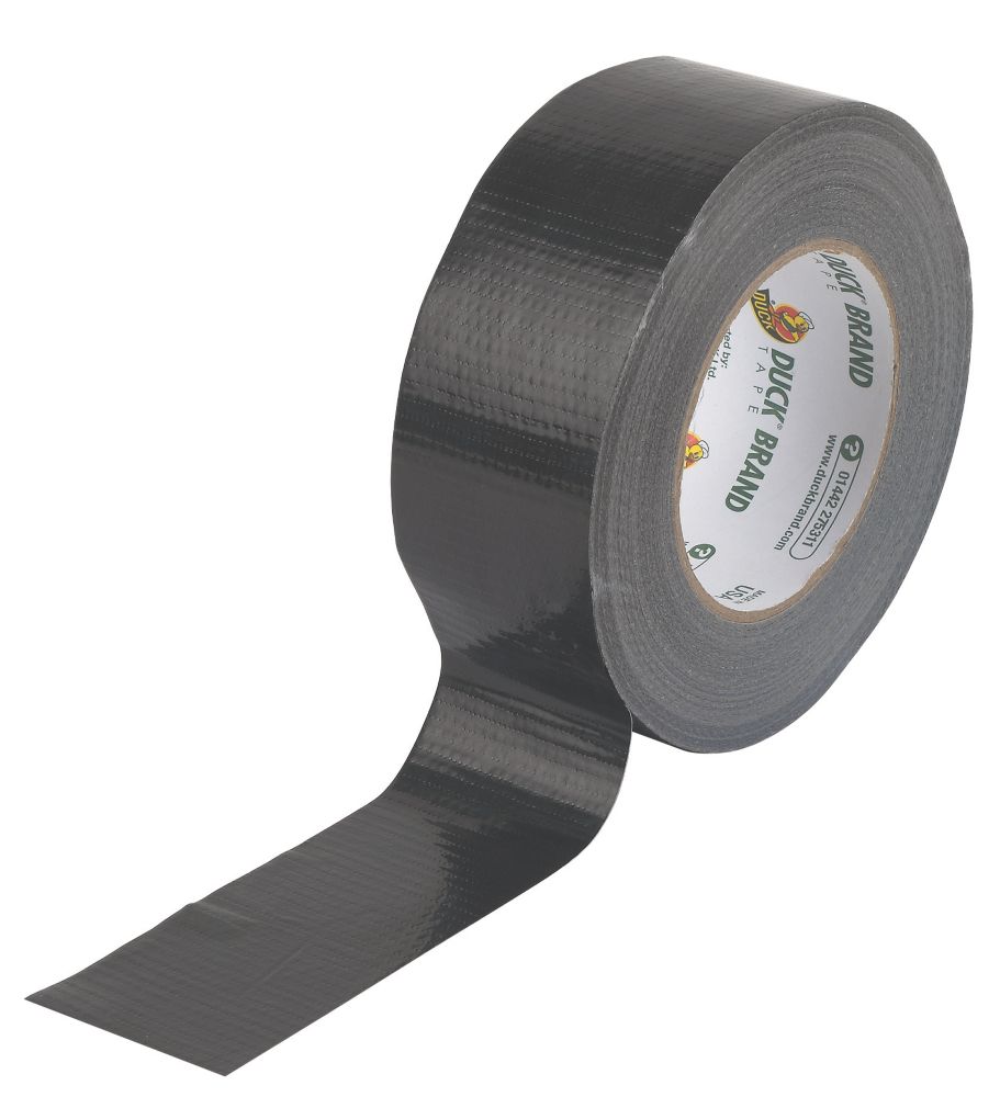 Duck Original Cloth Tape 50 Mesh Black 50m x 50mm - Screwfix