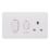 Schneider Electric Lisse 45A 2-Gang DP Cooker Switch & 13A DP Switched Socket White with LED