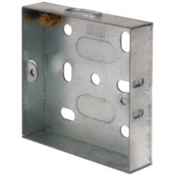 LAP  1-Gang Galvanised Steel  Installation Boxes 16mm 10 Pack