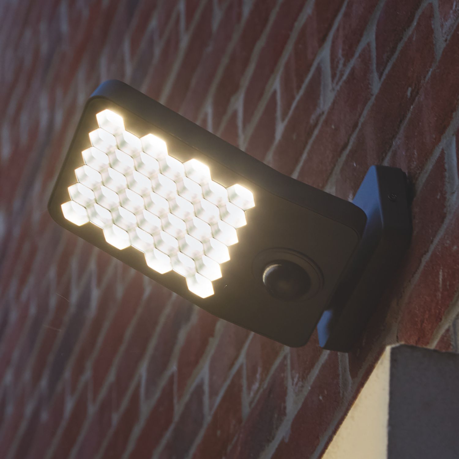 Lutec Atlantis Outdoor LED Anti-Glare Floodlight With PIR Sensor Dark Grey 14W 2000lm (810AJ)