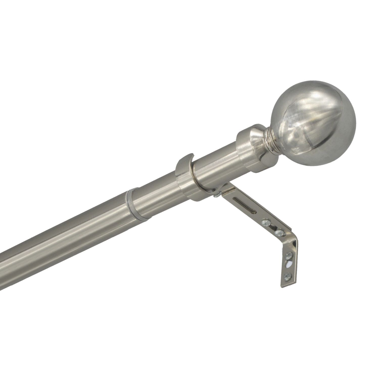 Renaissance Brushed Nickel Curtain Pole 28/25mm x 120-210cm (810CK)