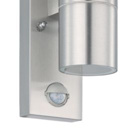Eglo Riga 5 Outdoor LED Wall Light With PIR Sensor Silver 2.8W 250lm