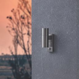 Eglo Riga 5 Outdoor LED Wall Light With PIR Sensor Silver 2.8W 250lm