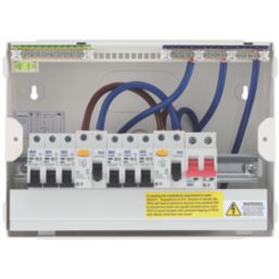 British General Circuit Protection 6-Module 6-Way Populated High Integrity Main Switch Consumer Unit