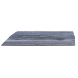Apollo Grey Composite Left Corner Interlocking Decking Edging 24mm x 0.38m x 0.075m