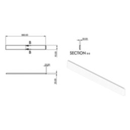 Essentials Rectangular Shower Tray Riser Kit Gloss White 880mm