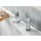 Bristan Liso Chrome-Plated 134mm Deck Mounted Round Head 2 Tap Holes Bath Mixer Tap