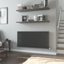 Ximax Aurora 600mm x 1260mm 3515BTU Anthracite Horizontal Designer Radiator