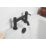 Bristan Mila Black 140mm Deck Mounted Lever 2 Tap Holes Bath Mixer Tap