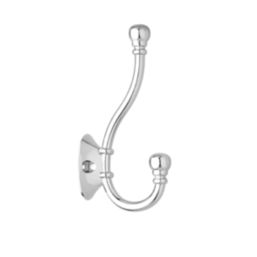 Decohooks Two Prong Ball End Hook Polished Chrome 130mm