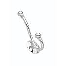 Decohooks Two Prong Ball End Hook Polished Chrome 130mm