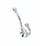 Decohooks Two Prong Ball End Hook Polished Chrome 130mm