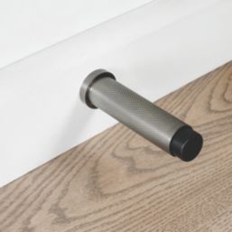 Eclipse Cylindrical Knurled Wall Mounted Projection Door Stop 20 x 83mm Dark Bronze
