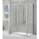 Triton Neo Eight Framed Rectangular Sliding Door Shower Enclosure  Chrome  1100mm x 760mm x 1900mm
