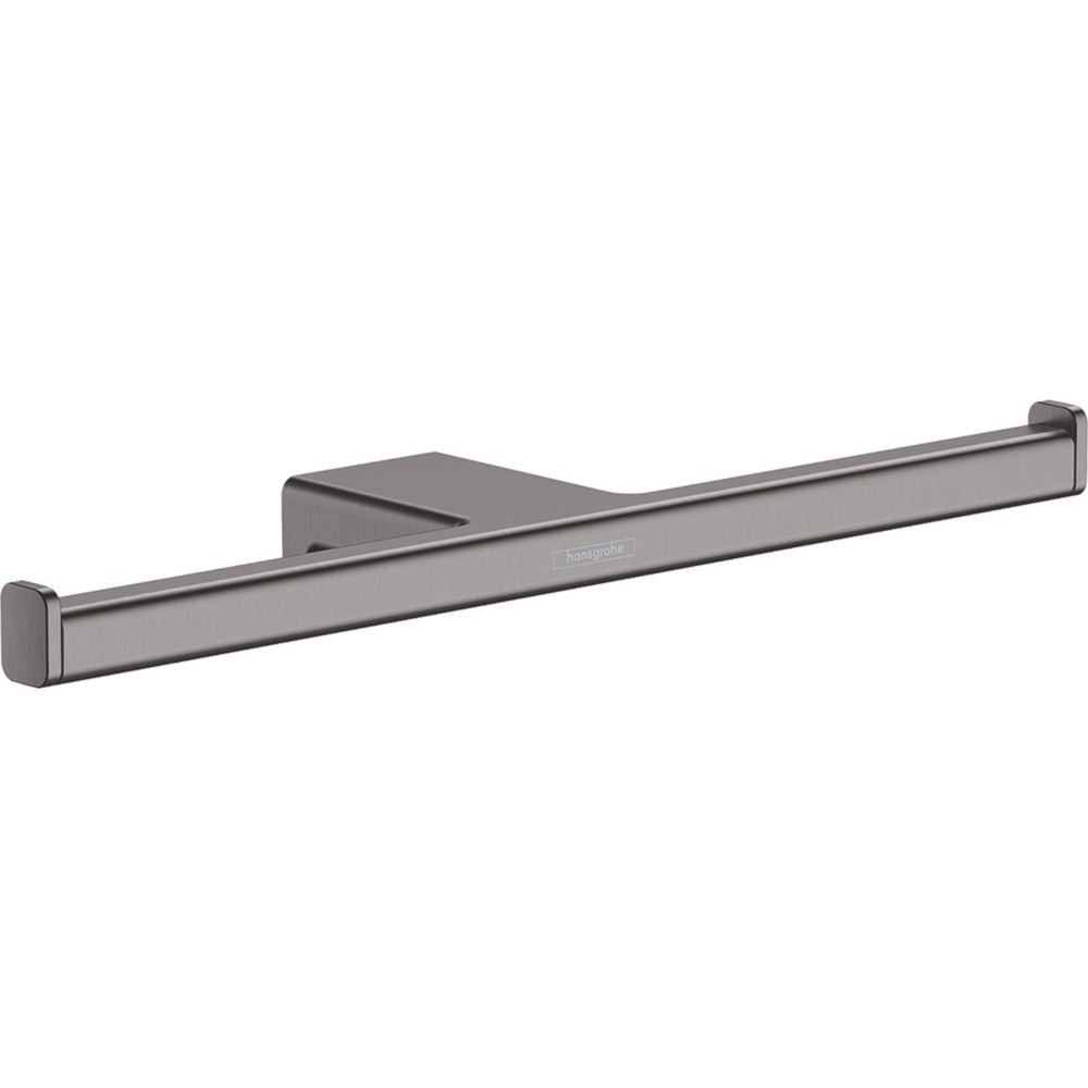 Hansgrohe AddStoris Double Toilet Roll Holder Brushed Black Chrome