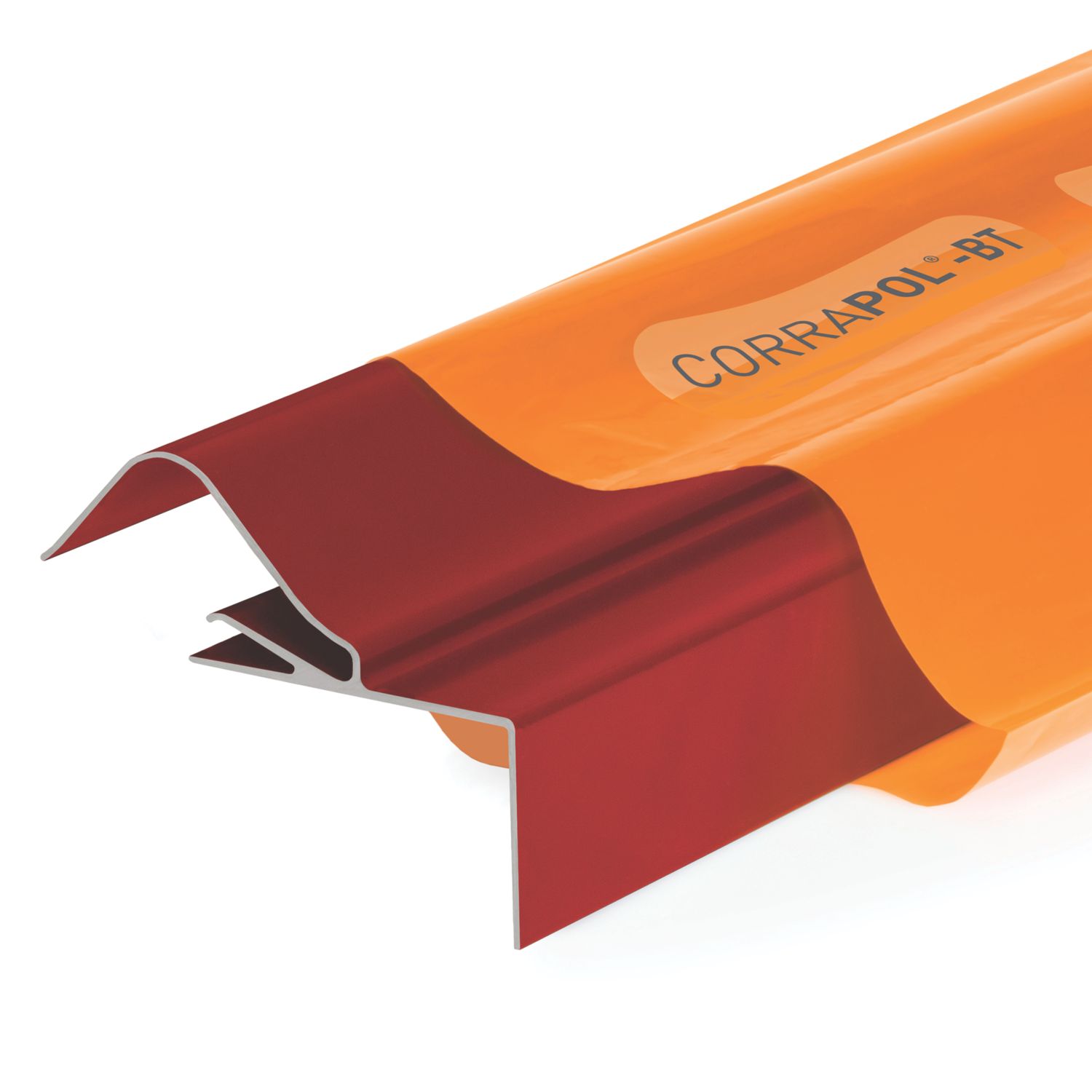 Corrapol-BT Rock n Lock Aluminium Rigid Side Flashing Red 125mm x 97mm x 6m (810VK)