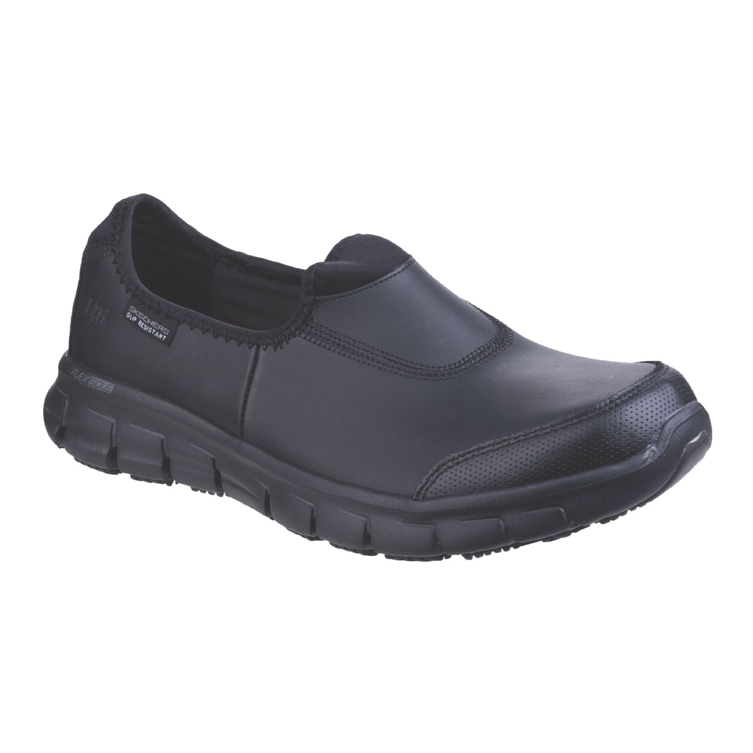 Skechers Sure Track Size 2 Womens Black Slip-On Occupational Work Shoes (810YR)