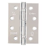 Eclipse Polished Chrome Grade 11 Fire Rated Ball Bearing Hinge 102 x 76mm 3 Pack