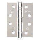 Eclipse  Polished Chrome Grade 11 Fire Rated Ball Bearing Hinges 102x76mm 3 Pack