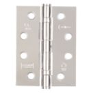 Eclipse  Polished Chrome Grade 11 Fire Rated Ball Bearing Hinges 102mm x 76mm 3 Pack