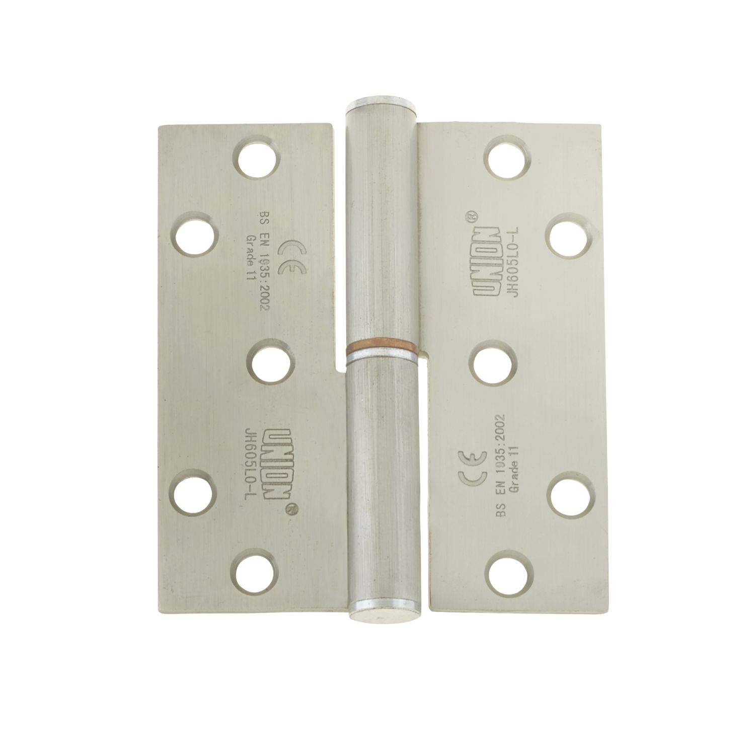 Union PowerLoad Zinc-Plated Left-Handed Grade 13 Fire Rated Lift-Off Hinges 100mm x 88mm 3 Pack (8113T)