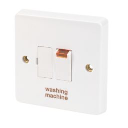 Crabtree Capital 13A Switched Washing Machine Fused Spur with Neon White