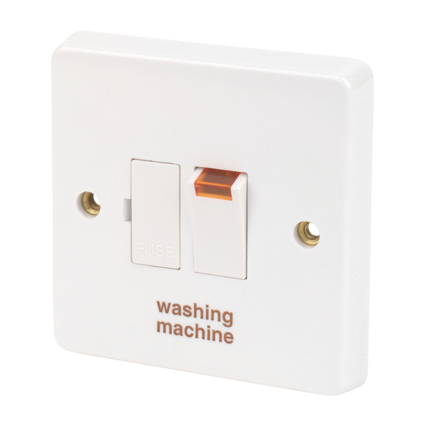 Crabtree Capital 13A Switched Washing Machine Fused Spur with Neon White (8117J)
