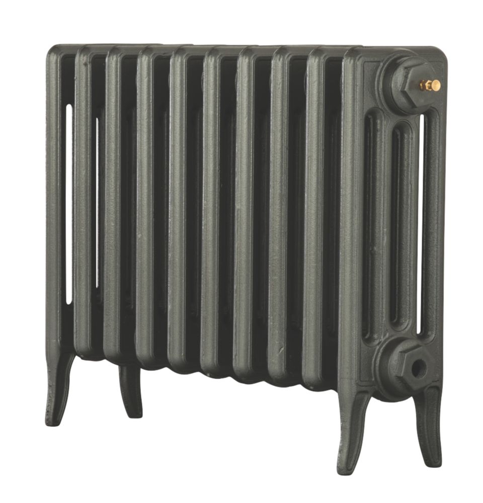 Arroll 460mm x 634mm 1955BTU Cast Grey Cast Iron 4 Column Radiator Screwfix
