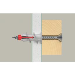 Fischer DuoBlade Self-Drilling Plasterboard Plugs 8mm x 44mm 20 Pack