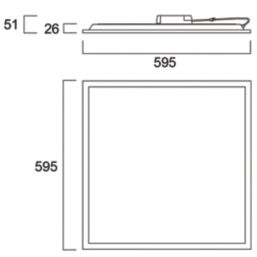 Sylvania Start Square 600mm x 600mm LED Panel White 30W 4000lm