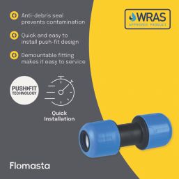 Flomasta  MDPE Coupler 20mm x 20mm