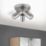 LAP Telloy Round 3-Light Bathroom Spotlight Brushed Steel