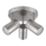 LAP Telloy Round 3-Light Bathroom Spotlight Brushed Steel