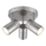 LAP Telloy Round 3-Light Bathroom Spotlight Brushed Steel